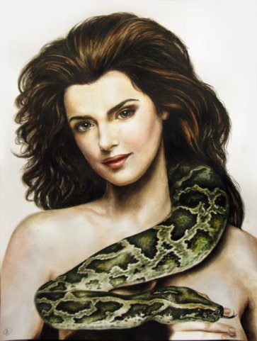 Drawings: девушка со змеей